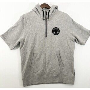 Nike Pigalle Hoodie Adult Large Gray Short SleevePullover Qtr Zip Nike Air Logo